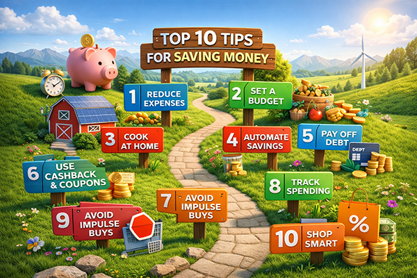 Top 10 Savings Tips infographic