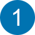 1 in circle icon