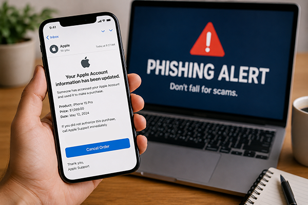 Mobile phone with fraud alert
