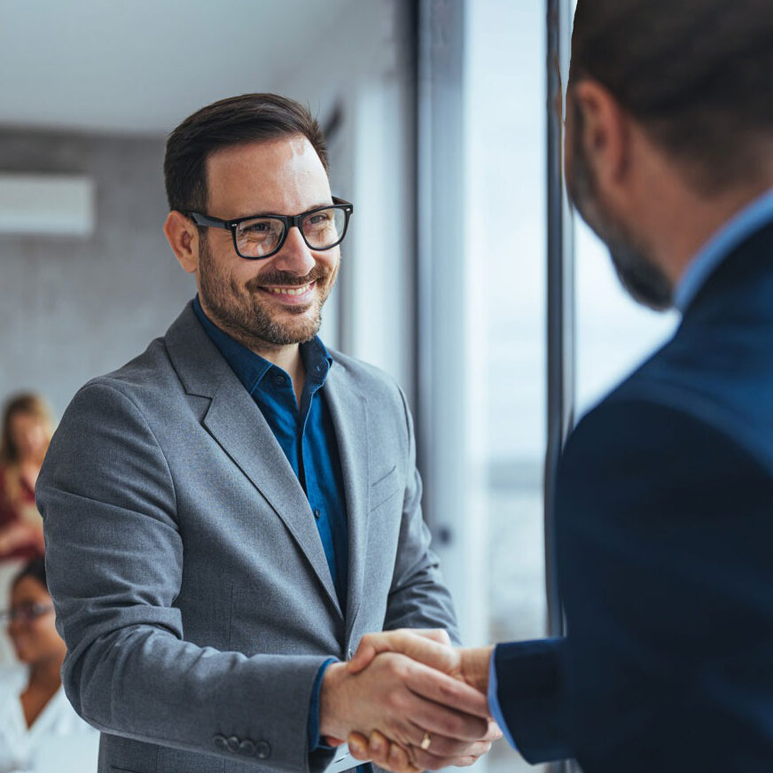 Businessmen shaking hands
