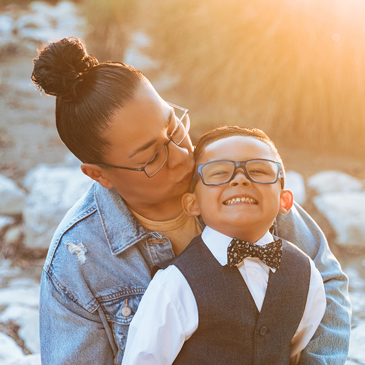 Mom and son together